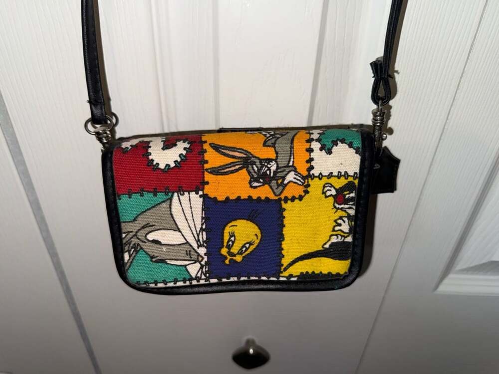 Vintage Looney Tunes Stamp Collection Purse Handbag